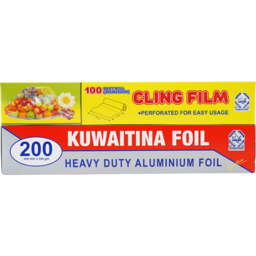 قصدير كويتينا 200 قدم مربع وغلاف بلاستيكي 100 قدم مربع